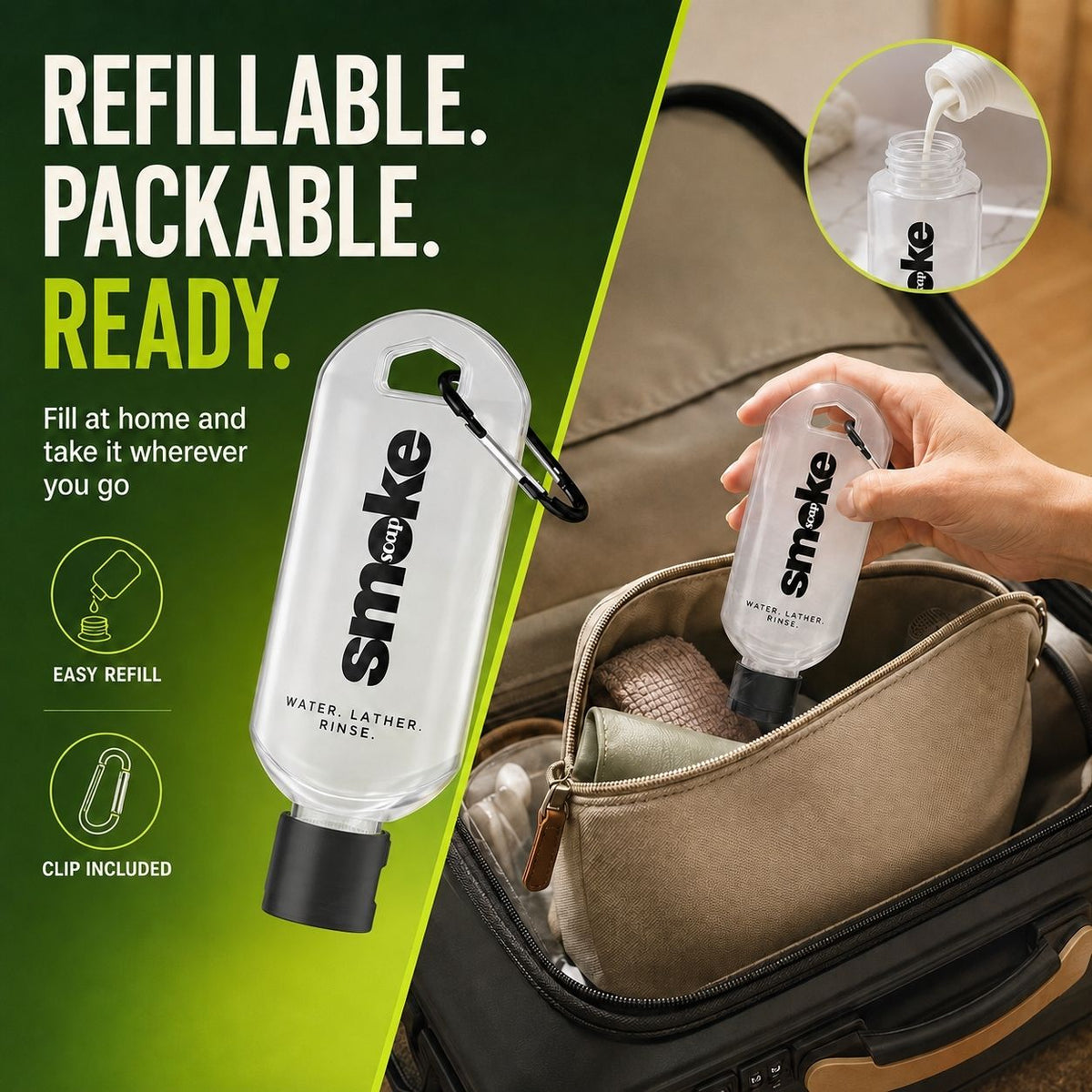 30mL To-Go Keychain Bottle (Refillable)