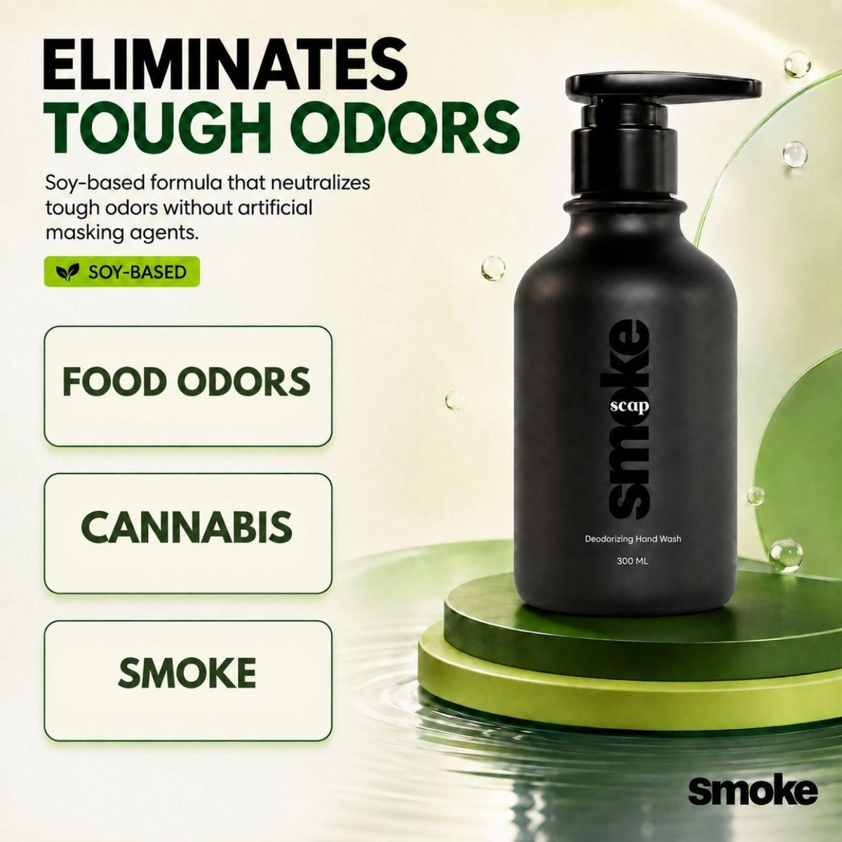 300mL SMOKE SOAP Liquid Deodorizing Hand Wash