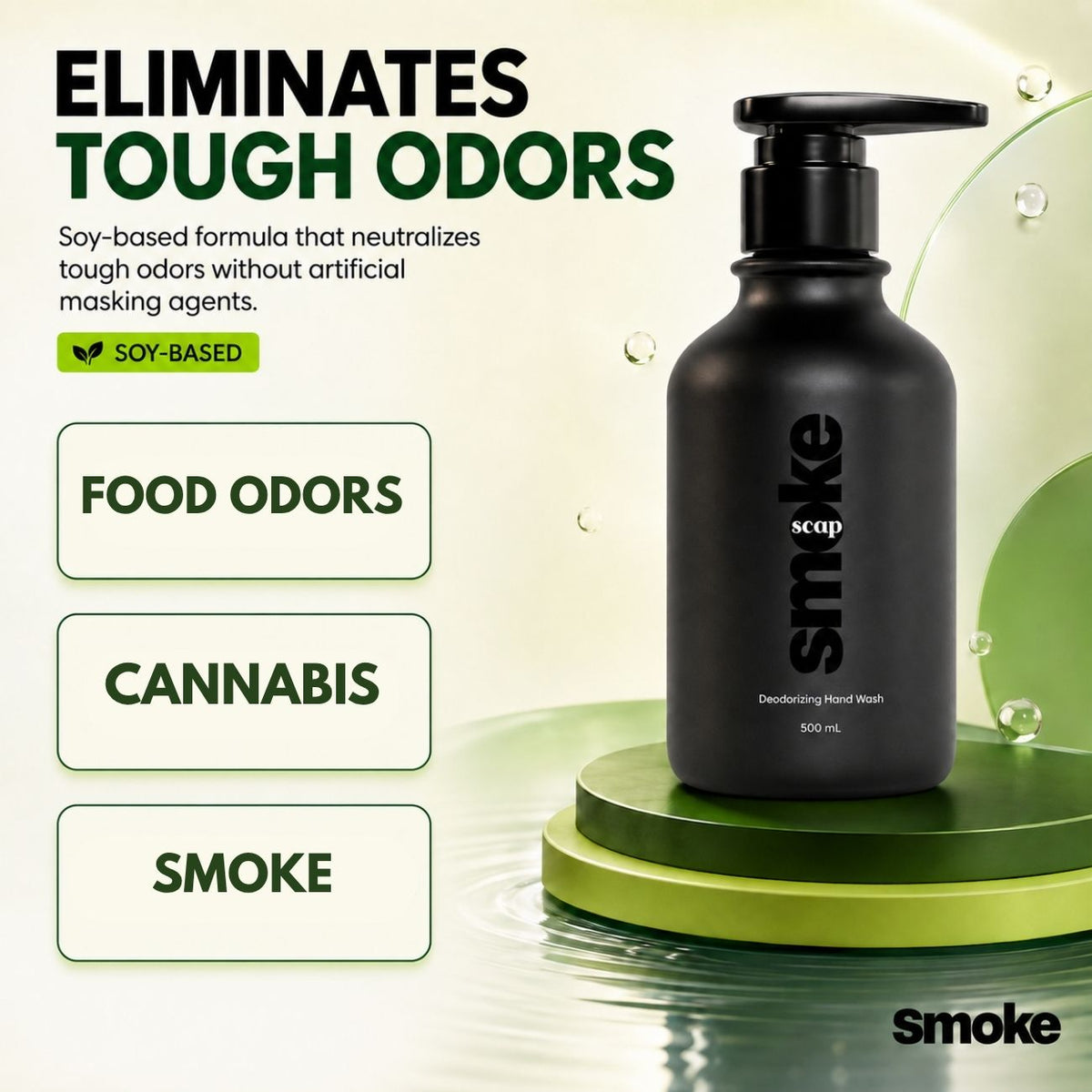 500mL SMOKE SOAP Liquid Deodorizing Hand Wash
