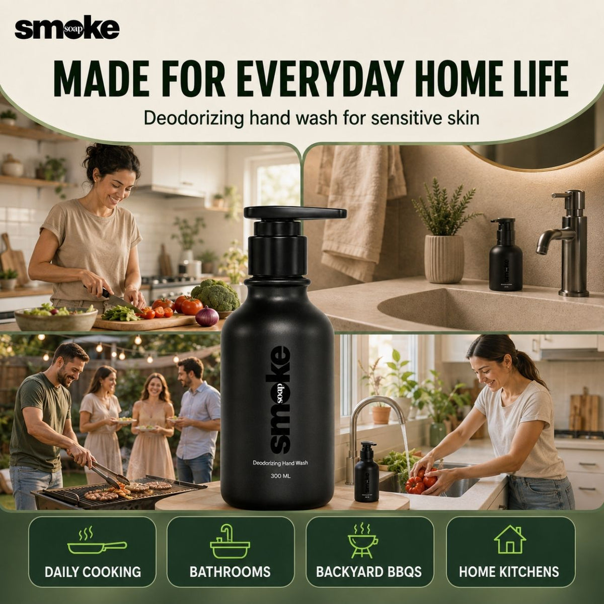 300mL SMOKE SOAP Liquid Deodorizing Hand Wash