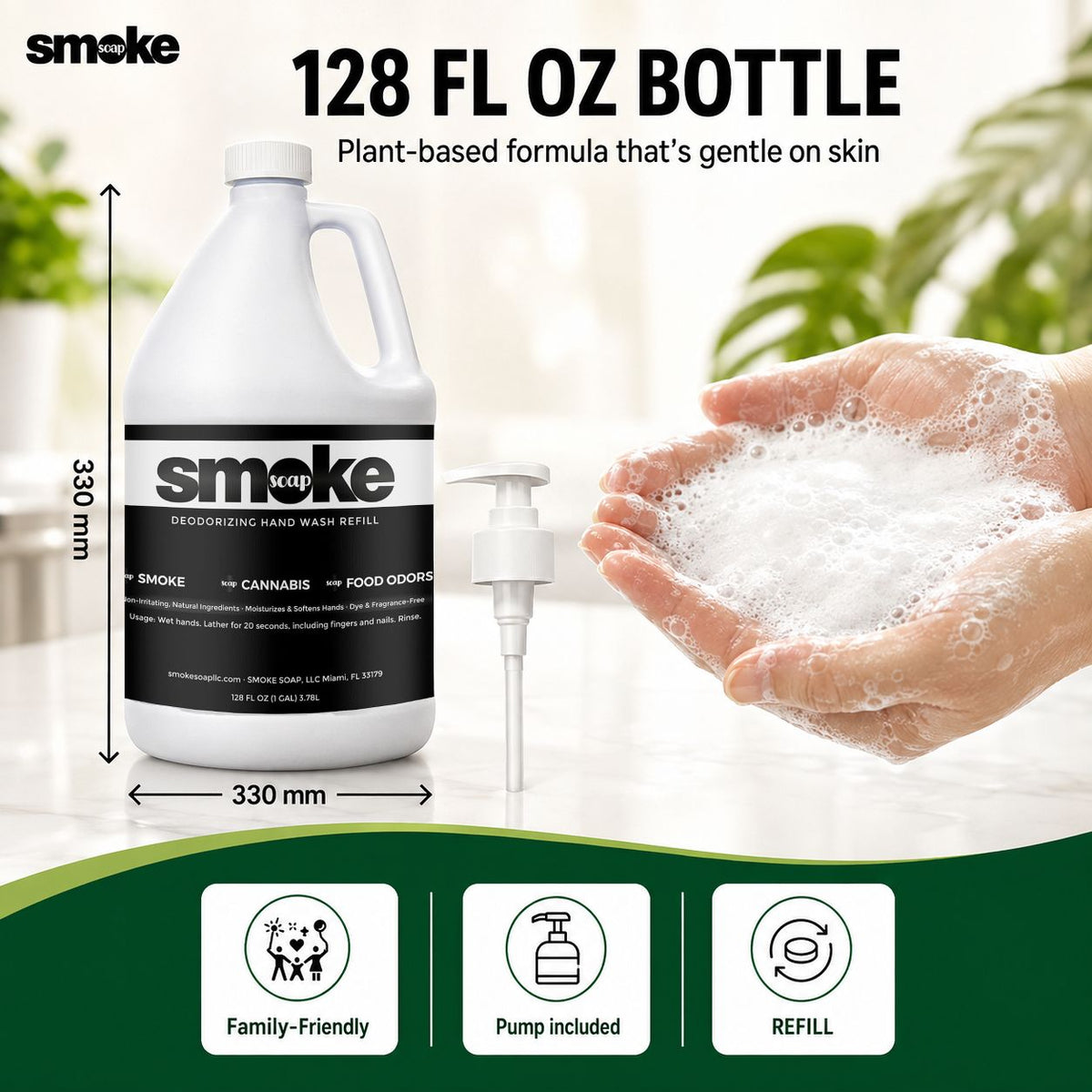 SMOKE SOAP Liquid Deodorizing Hand Wash Refill