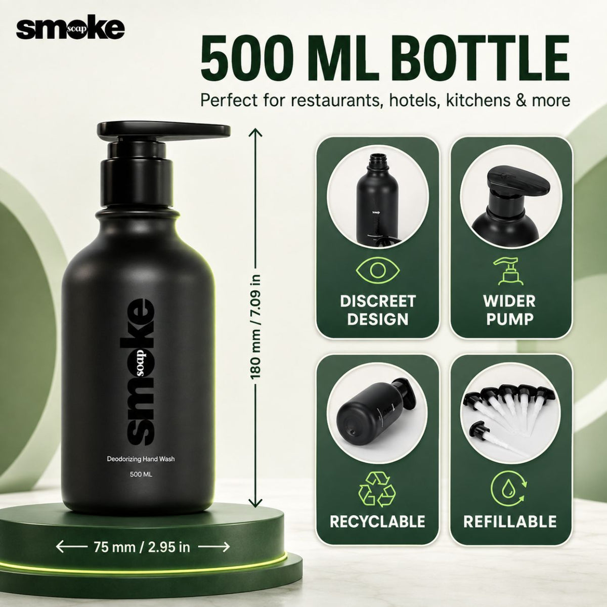 500mL SMOKE SOAP Liquid Deodorizing Hand Wash