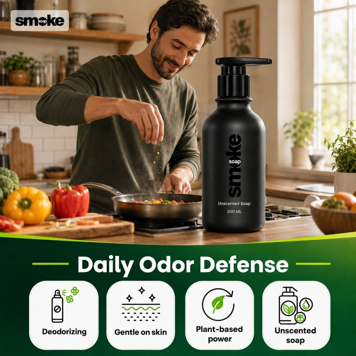 300mL SMOKE SOAP Liquid Deodorizing Hand Wash