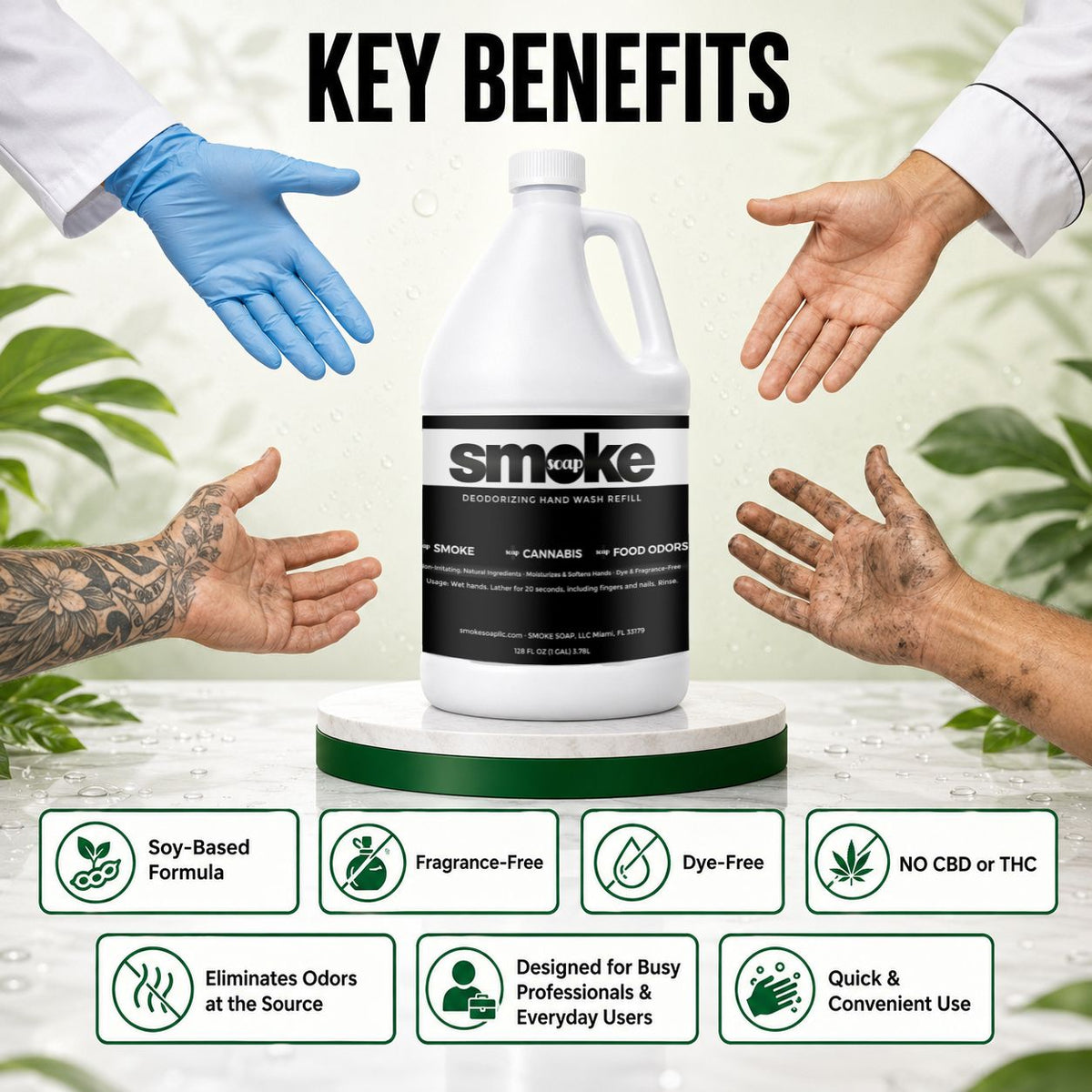 SMOKE SOAP Liquid Deodorizing Hand Wash Refill