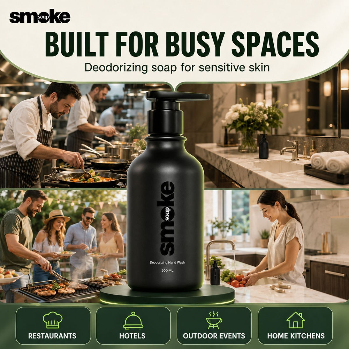 500mL SMOKE SOAP Liquid Deodorizing Hand Wash