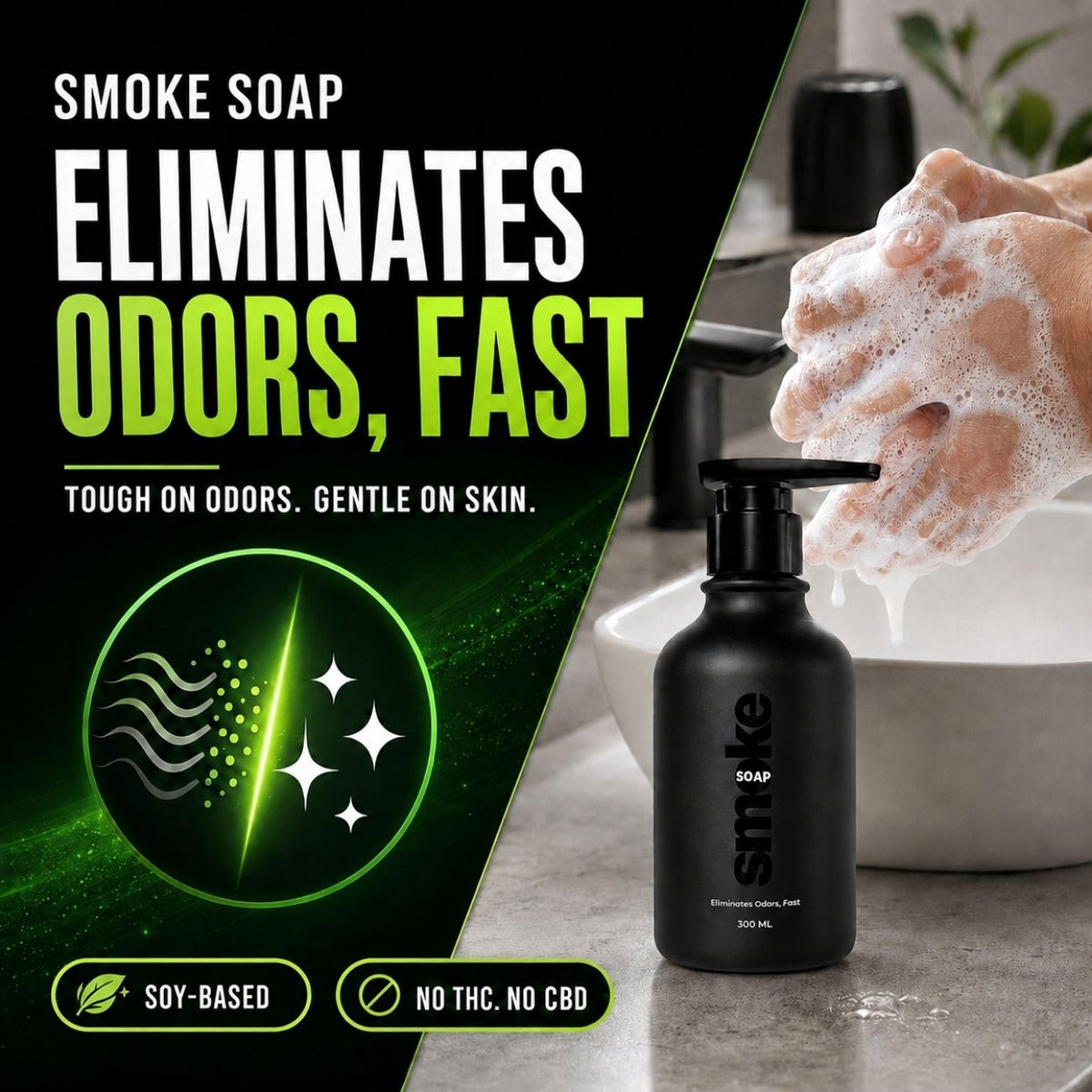 300mL SMOKE SOAP Liquid Deodorizing Hand Wash
