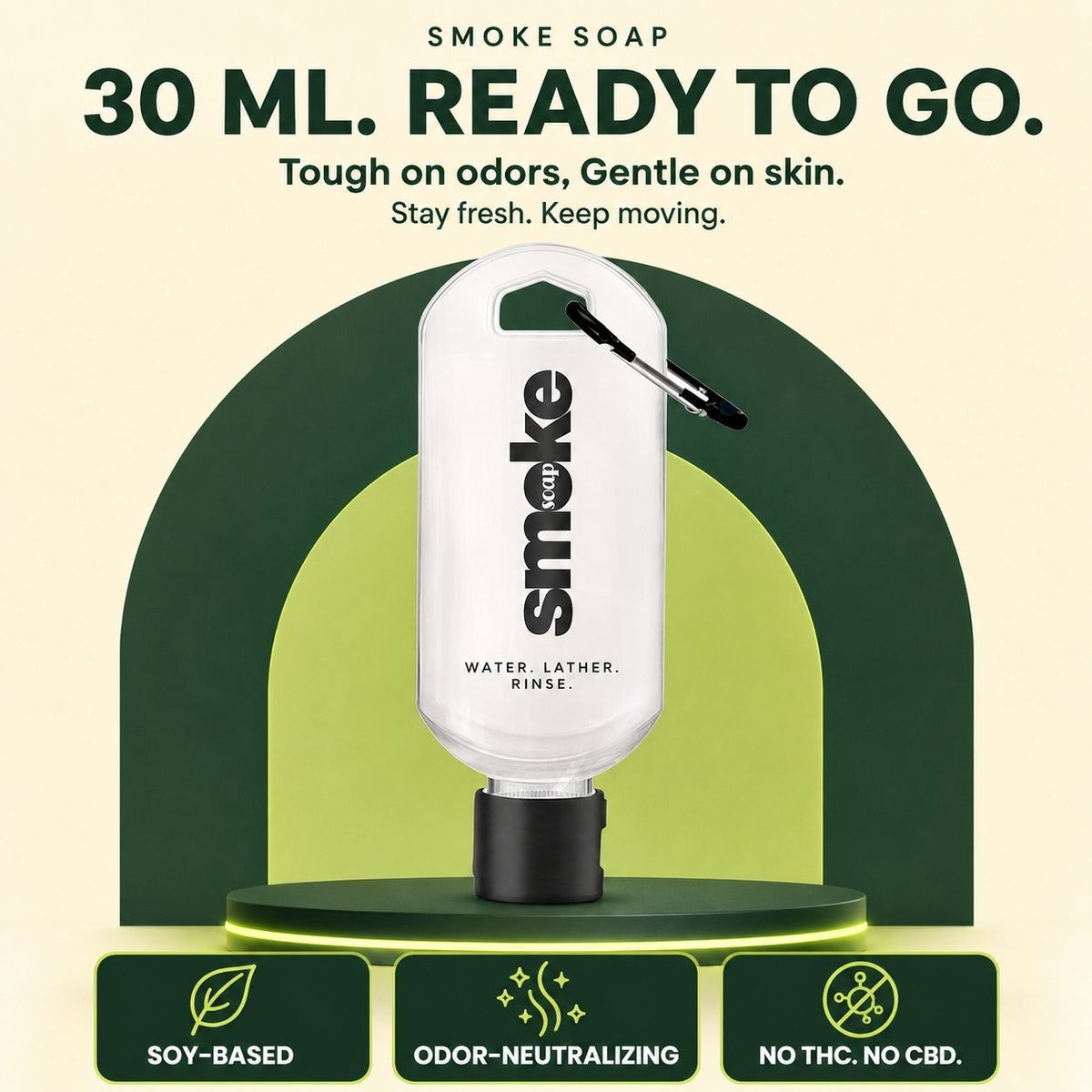 30mL To-Go Keychain Bottle (Refillable)