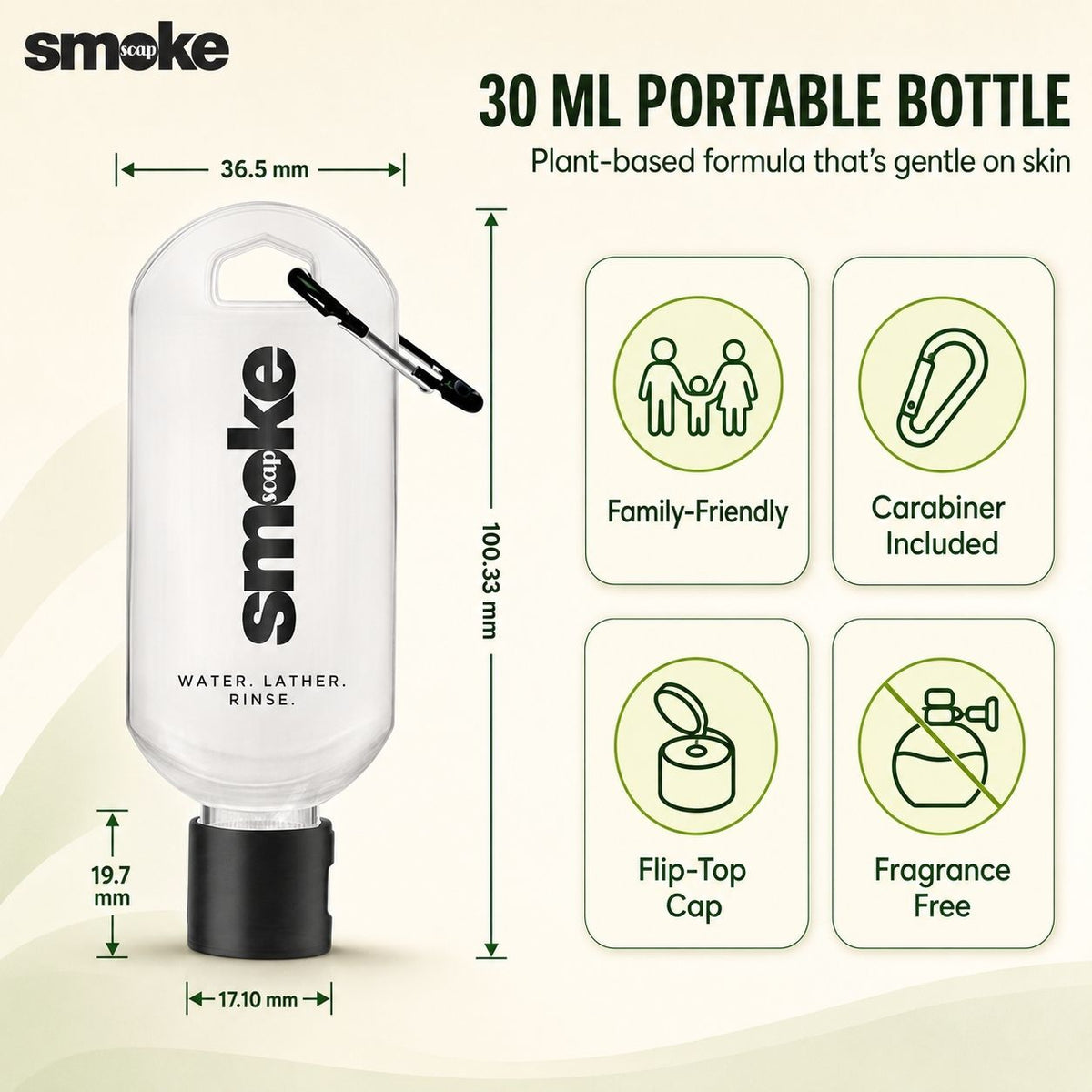 30mL To-Go Keychain Bottle (Refillable)